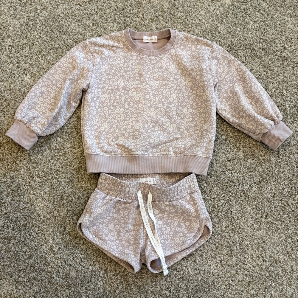 Jamie Kay Kids Floral Set - Purple